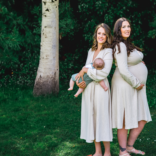 Maidwellway Maternity & Nursing Wrap Dress 