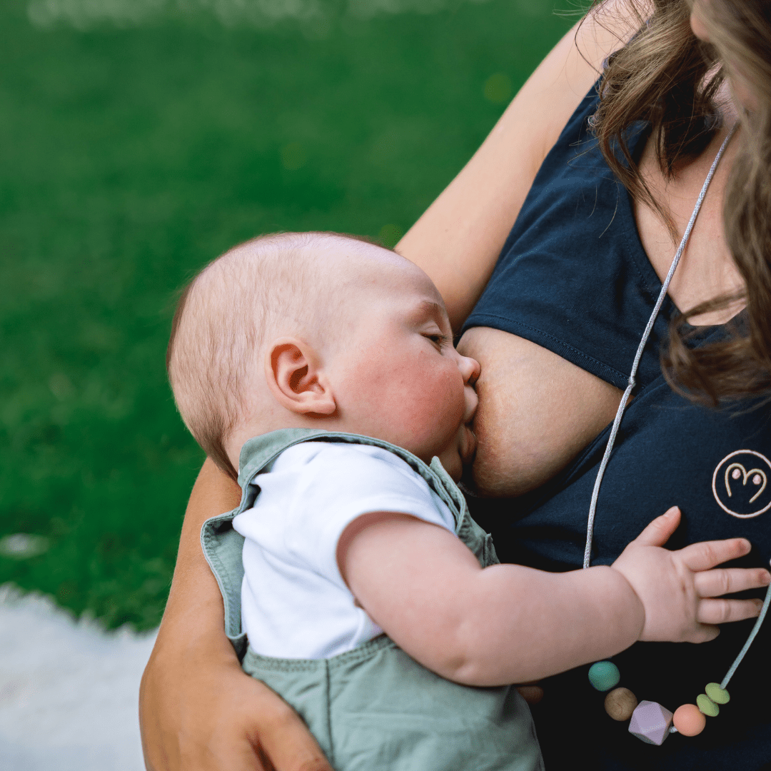 Breastfeeding Maxi Dress - Navy Organic Cotton - maidwellway