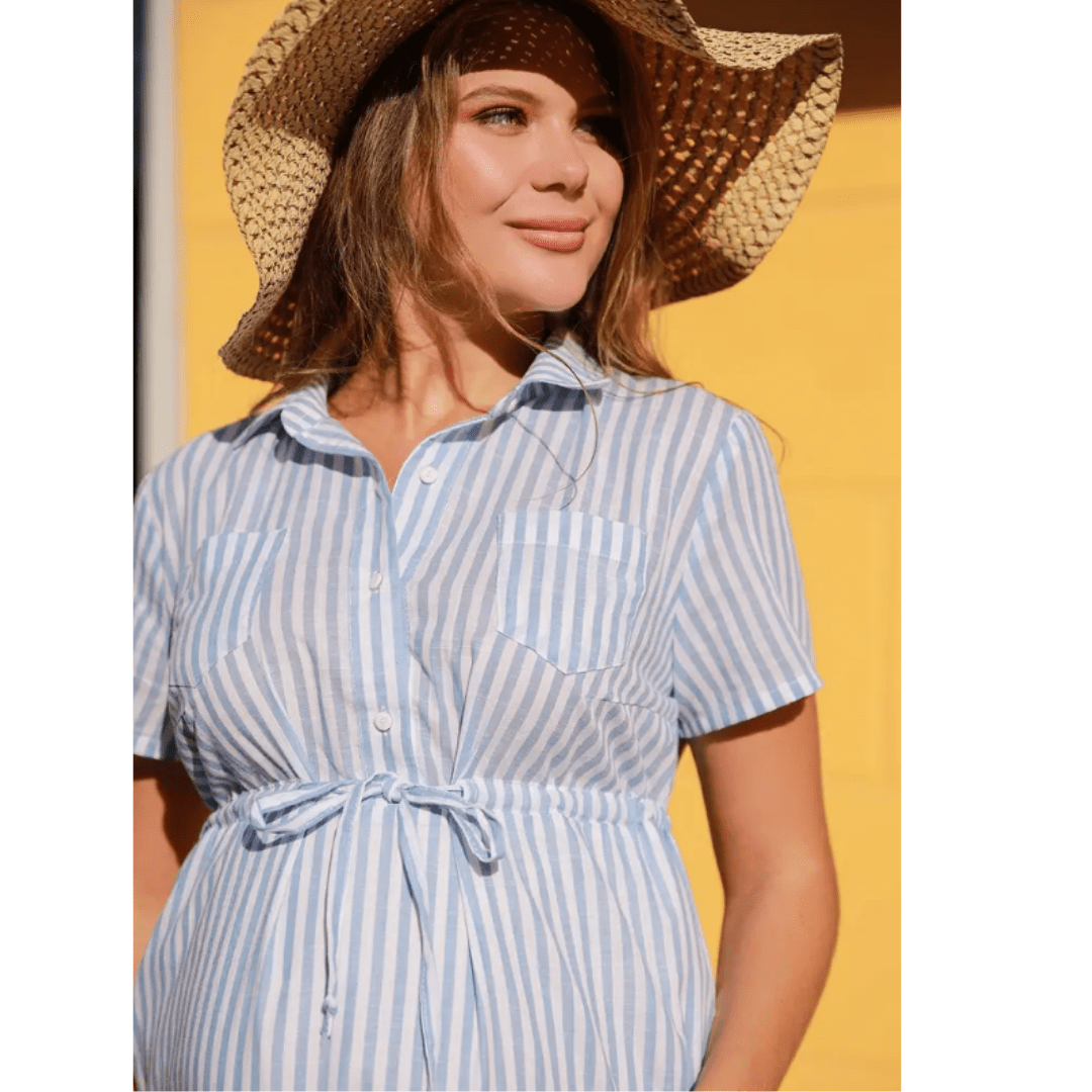 Cotton Maternity Shirt Dress (PRE LOVED) - maidwellway