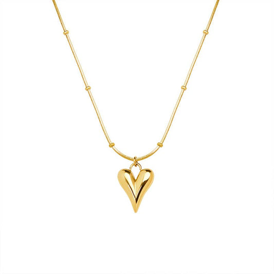 Gold Love Heart Necklace - maidwellway