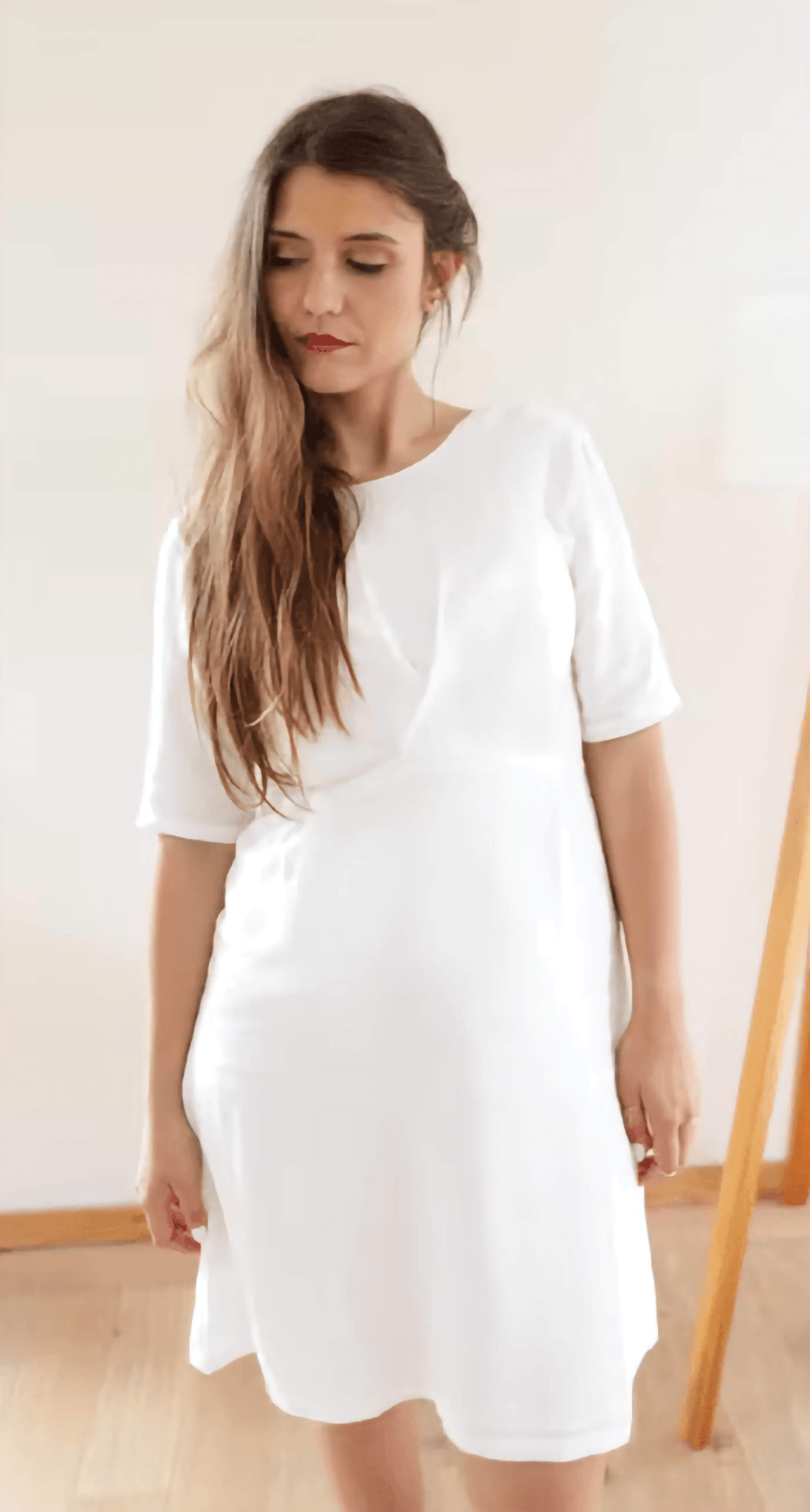 Ivory and Lace Maternity Dress - maidwellway