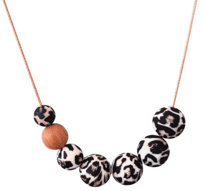 Leopard Print Teething Necklace - maidwellway