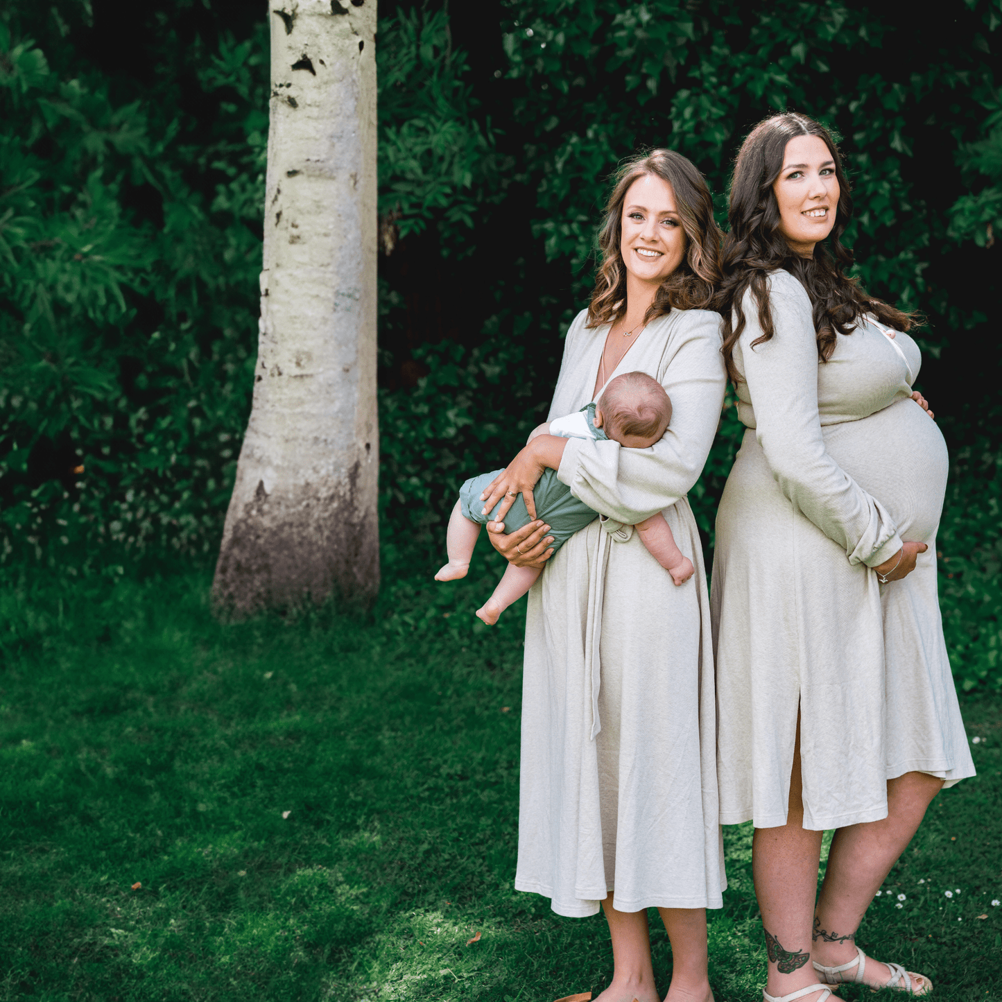 Oatmeal Maternity & Breastfeeding Wrap Dress - maidwellway