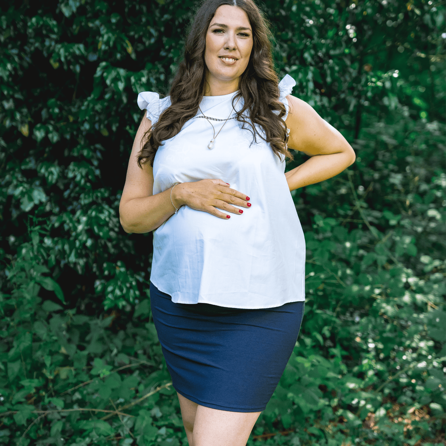 Organic Cotton Frill Maternity Top - maidwellway