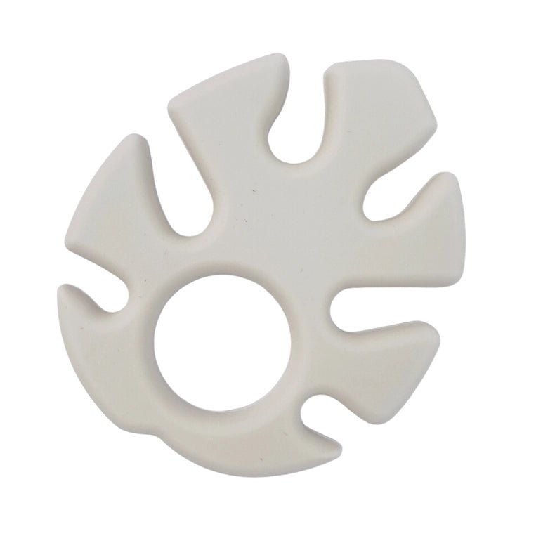 Silicone Leaf Teether - Cream - maidwellway