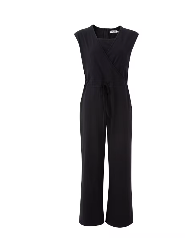 Stylish Black Breasting Jumpsuit